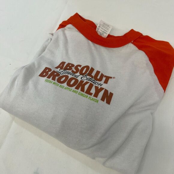 Absolut Limited Edition Brooklyn 3/4 Sleeve Baseball Tee Augusta Sportswear XL - Picture 10 of 11